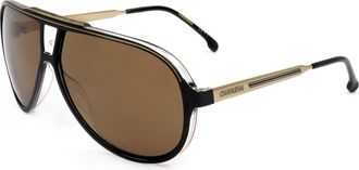 Carrera Mens 63 mm Black Sunglasses