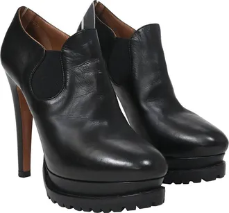 Alaia ALA&Iuml;A Womens Leather Platform Ankle Boot (Authentic Pre-Loved)