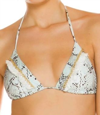 Agua Bendita Lolita Triangle Bikini Top In Cobra