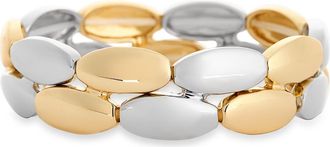 Cara Two-Tone Stretch Bracelet in Gold/silver at Nordstrom Rack
