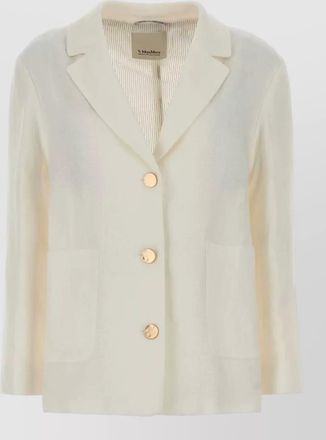 Max Mara linen carlotta blazer long sleeves pockets