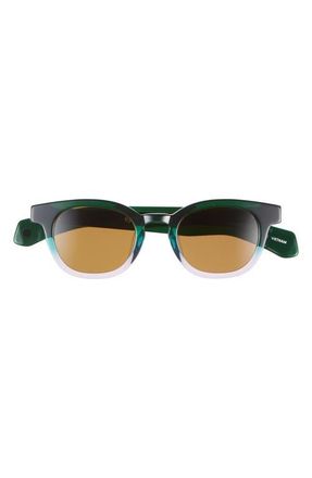 Eyebobs Total Wit 45mm Round Polarized Sunglasses in Emerald /Rose Quartz /Brown at Nordstrom