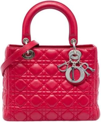 Dior Pre-owned Lady Dior Handtas - Dames - Vintage Handtas - Rood - ONE Size - Leer - Vintage