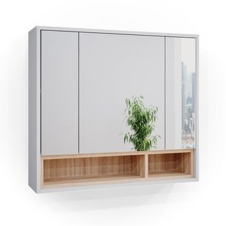 Vicco Armario Con Espejo Para Ba&ntilde;o Beatrice, Blanco, 80 X 72 Cm