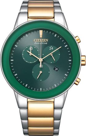 Citizen Mens Eco-Drive Green Dial Watch