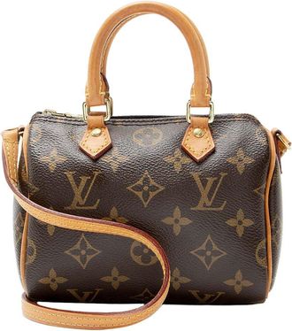 Louis Vuitton Monogram Canvas Nano Speedy Satchel (Authentic Pre-Loved)