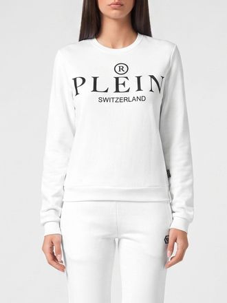 Philipp Plein Crewneck Cotton Sweatshirt with Contrast Logo Print