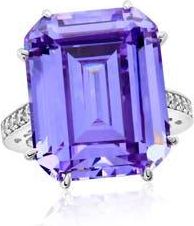 Suzy Levian Gala Firework Cubic Zirconia Engagement Ring in Purple at Nordstrom Rack, Size 9