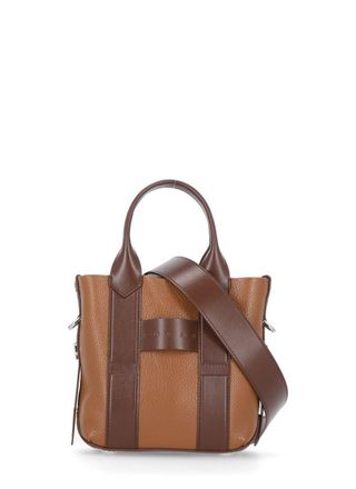 Hogan Hogan Script Small Leather Tote Bag