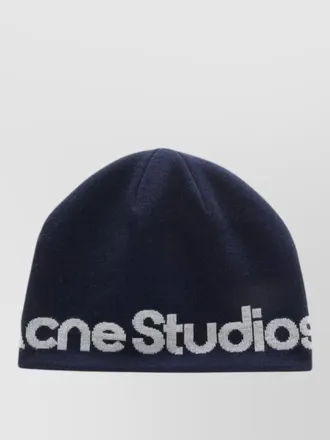 Acne Studios fine-knit logo beanie