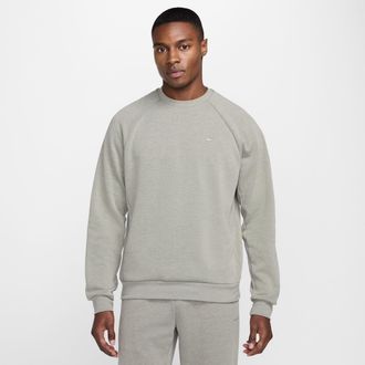 Nike Mens Primary Fleece Dri-FIT UV Performance Crew in Green | FZ0971-320