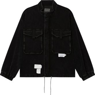 Musium Div. Giacca a coste con tasca - Nero