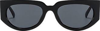 Fifth and Ninth Reese 53mm Polarized Geometric Sunglasses in Black /Black at Nordstrom