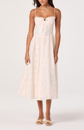 ASTR the Label Aubrey Embroidered Sleeveless Maxi Dress in Blush at Nordstrom, Size X-Small