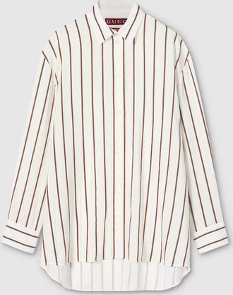 Gucci Web Silk Jacquard Shirt, Green, Ready-to-wear