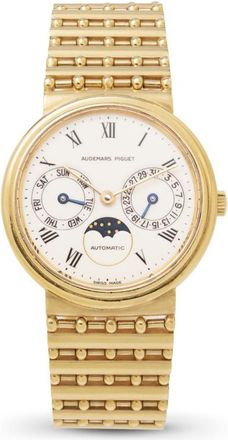 Audemars Piguet Pre-owned Audemars Piguet Day-Date Moonphase Automatic White Dial Unisex Watch 25589BA
