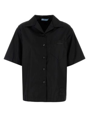 Prada Black Regular Solid Shirt