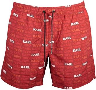 Karl Lagerfeld Badmode, Heren, Rood, S, Polyester, Rosso Poliestere Zwembroek