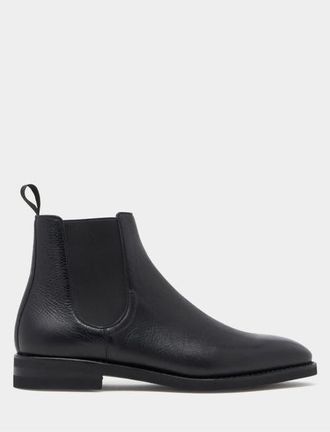 Bally Scribe Un Bootie in Grained Leather in Black at Nordstrom, Size 43.5