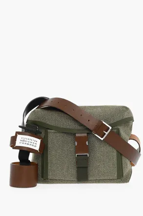 Maison Margiela MM11 Borsa Messenger in Cotone con Rifiniture in Pelle Maison Margiela