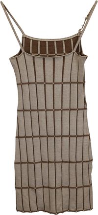 Jacquemus La Robe Maille Malha Mini Dress in Brown Viscose
