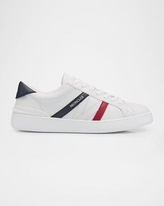 Moncler Men & apos;s Monaco M Leather Low-Top Sneakers