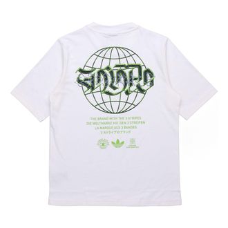 adidas originals Graphic Tee 3 Graffiti Printing Round Neck White GK5901