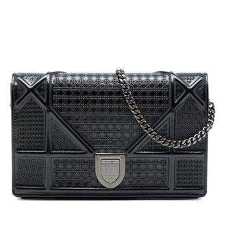 Dior Pre-owned Dior Metallic Patent Microcannage Diorama Wallet on Chain Ladies 5U5JMSZN53I7TG12