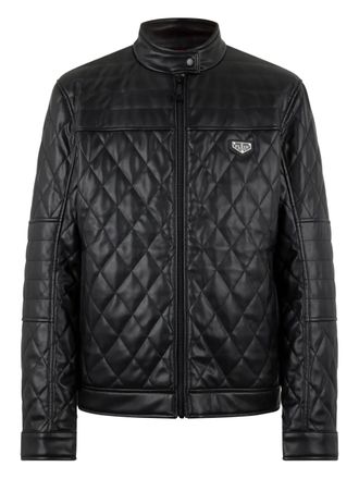 Philipp Plein padded zip-up jacket - men - Polyurethane/Polyester - XXXXL - Black