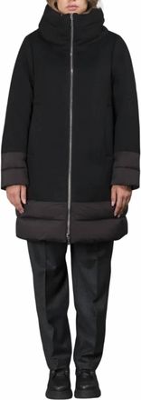 Moorer Soraya-Le Wool-Cashmere Down Coat In Nero