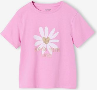 Vertbaudet T-Shirt M&auml;dchen mit Print BASIC malve