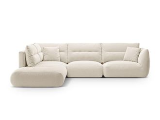 CXL by Christian Lacroix Sof&aacute; esquinero izquierdo modular 7 plazas de tejido estructural marfil