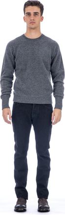Drumohr Round-neck Truien - Heren - Ronde hals truien - Grijs - 2XL - Wol - Truien & Vesten