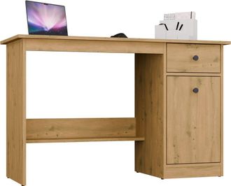 Topeshop Chester Scrivania - 1 Cassetto Con Armadio - 120x75x45 Cm - Rovere Artisan