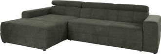 Domo Collection Ecksofa »Brandon grosse Ausführung B/T/H: 289/177/80 cm, auch in Leder und Cord« mit Kopfteilverstellung, wahlweise Sitztiefenverstellung, L-Form