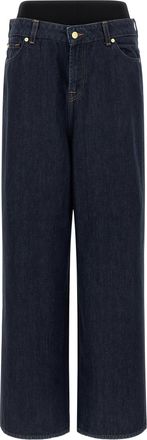 7 For All Mankind Banded Slouchy Wide-Jeans