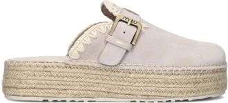 Mou Schoenen, Dames, Beige, 37 EU, Su&egrave;de, Beige Su&egrave;de Jute Klomp Instappers