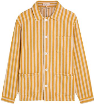 SMR Days Wittering Striped Cotton Overshirt - Yellow - Xxl