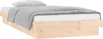 vidaXL Estructura De Cama Led Sin Colch&oacute;n Madera Maciza 90x200 Cm Vidaxl
