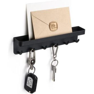 OEM Soporte Para Llaves - Organizador De Llaves - Perchero Para Llaves - Con Bandeja De Correo De Pl&aacute;stico / Dise&ntilde;o Moderno / Montaje En Pared - Gancho Pa