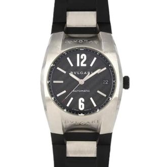 Bulgari Pre-owned Watches, female, Black, Size: ONE SIZE Pre-owned Ergon Stainless Steel Automatic