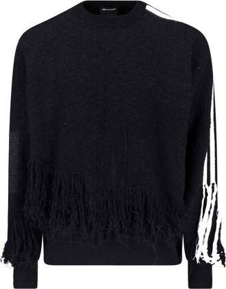 Yohji Yamamoto Maglione Frange 3 Stripes