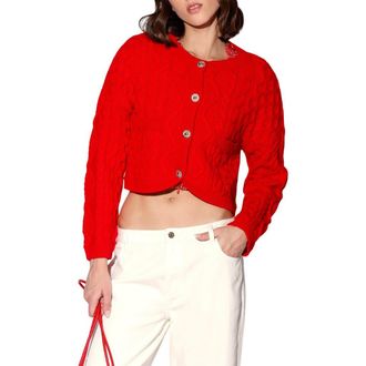 Walter Baker Claire Cardigan in Red at Nordstrom Rack, Size Small
