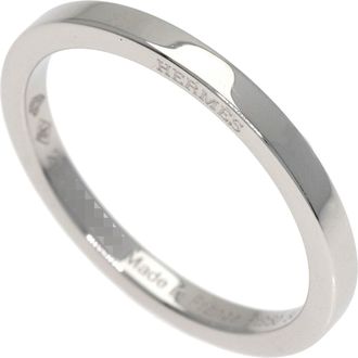 Herm&egrave;s Platinum 950 Band Ring (Pre-Owned)
