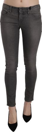 Costume National Gray Washed Low Waist Skinny Womens Jeans