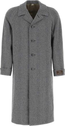 Gucci Embroidered Wool Blend Coat