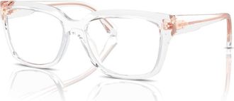 Michael Kors 54mm Rectangle optical glasses in Transparent at Nordstrom