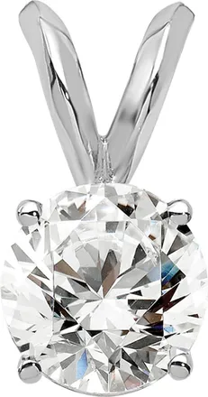 Diamond2Deal 14k Gold Round Lab Grown Diamond Solitaire Pendant (0.5ct, VS, G-H)