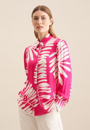 Seidensticker Hemdbluse SEIDENSTICKER Schwarze Rose, Damen, Gr. S(36), pink, 100% Viskose, gebl&uuml;mt, gemustert, regular fit, ohne Ausschnitt, Blusen Hemdbluse, 1/1 K