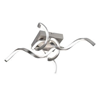Rossini Illuminazione Intreccio - Plafoniera Led 40w 4000k Nichel Satinato Ip20, Design Moderno Per Interni - Rossini Group - Lampada A Soffitto Per Ambienti Residenziali